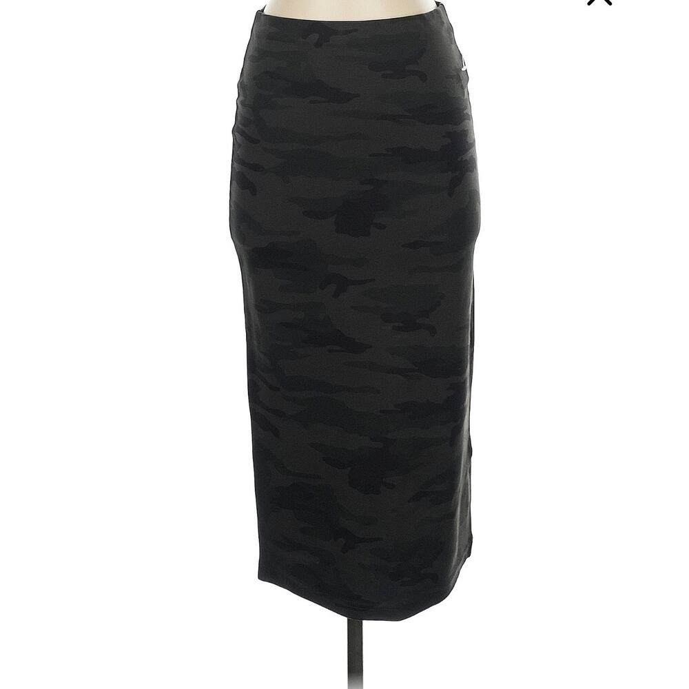 Sanctuary Black / Grey Camouflage Maxi Pencil Skirt